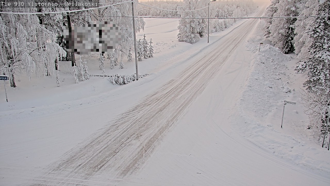 Weather Camera Image Road 83 Ylitornio, Mellakoski, Ylitornio, Lappi