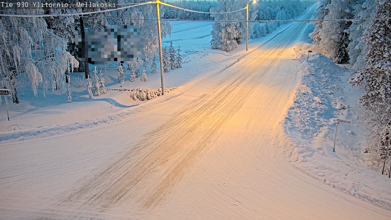Weather Camera Image Road 83 Ylitornio, Mellakoski, Ylitornio, Lappi