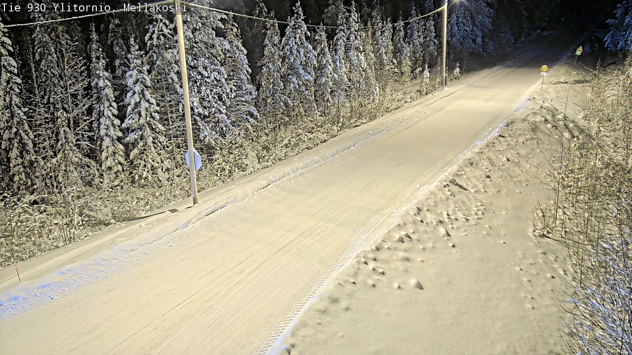 Weather Camera Image Road 83 Ylitornio, Mellakoski, Ylitornio, Lappi