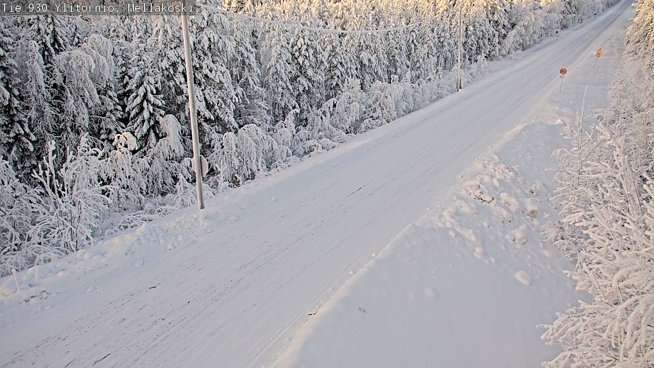 Weather Camera Image Road 83 Ylitornio, Mellakoski, Ylitornio, Lappi