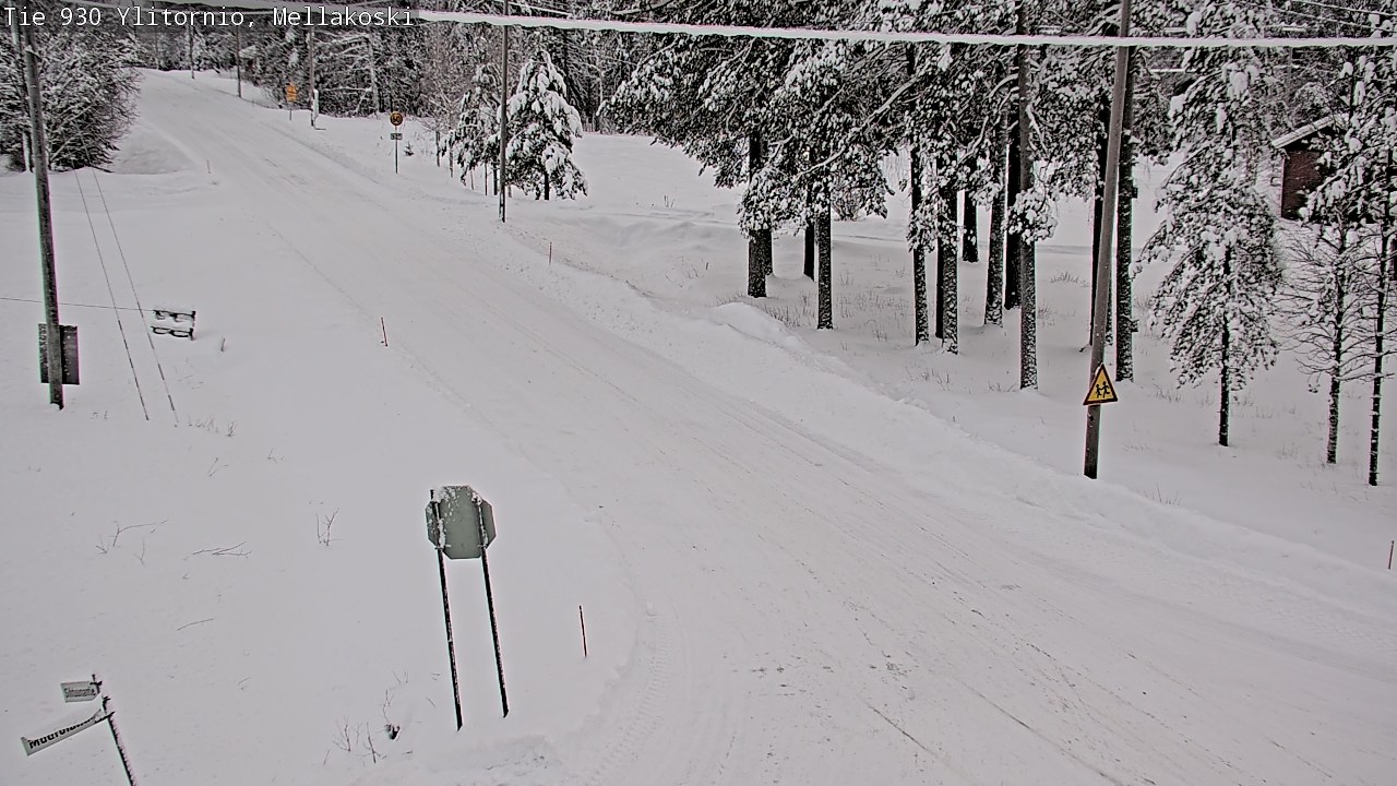 Weather Camera Image Väg 83 Övertorneå, Mellakoski, Ylitornio, Lappi