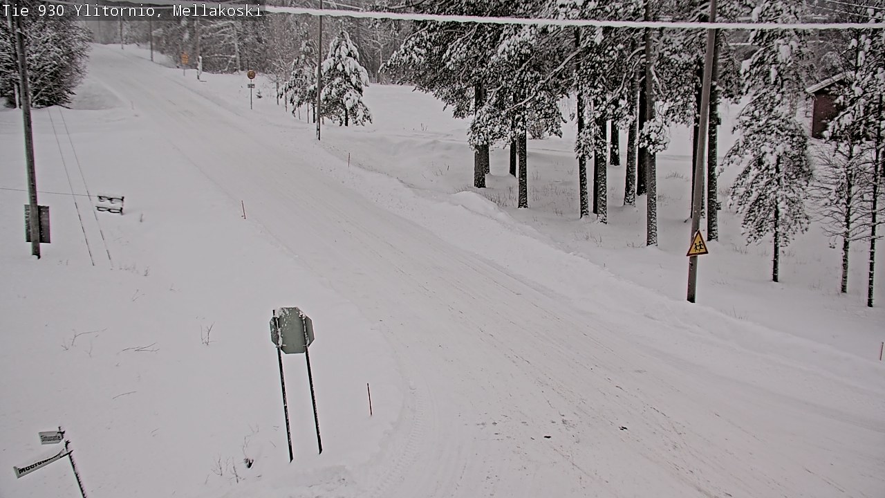 Weather Camera Image Väg 83 Övertorneå, Mellakoski, Ylitornio, Lappi