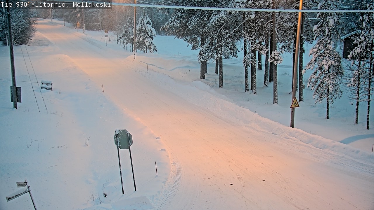 Weather Camera Image Väg 83 Övertorneå, Mellakoski, Ylitornio, Lappi