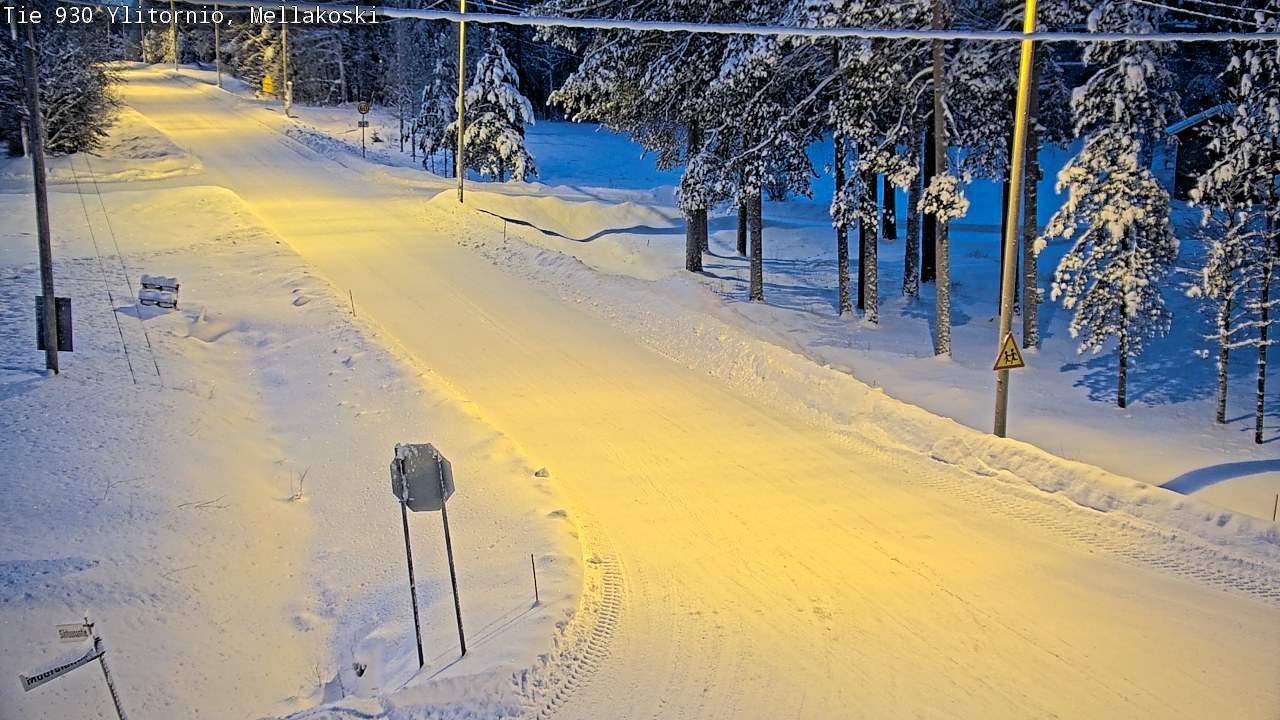 Weather Camera Image Väg 83 Övertorneå, Mellakoski, Ylitornio, Lappi
