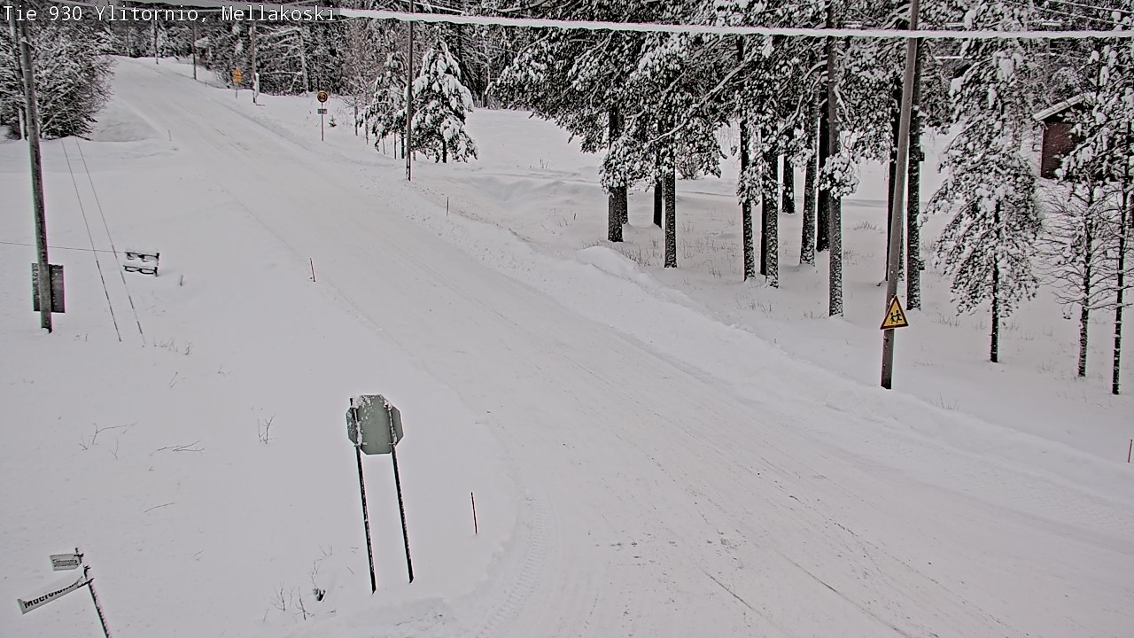 Weather Camera Image Väg 83 Övertorneå, Mellakoski, Ylitornio, Lappi