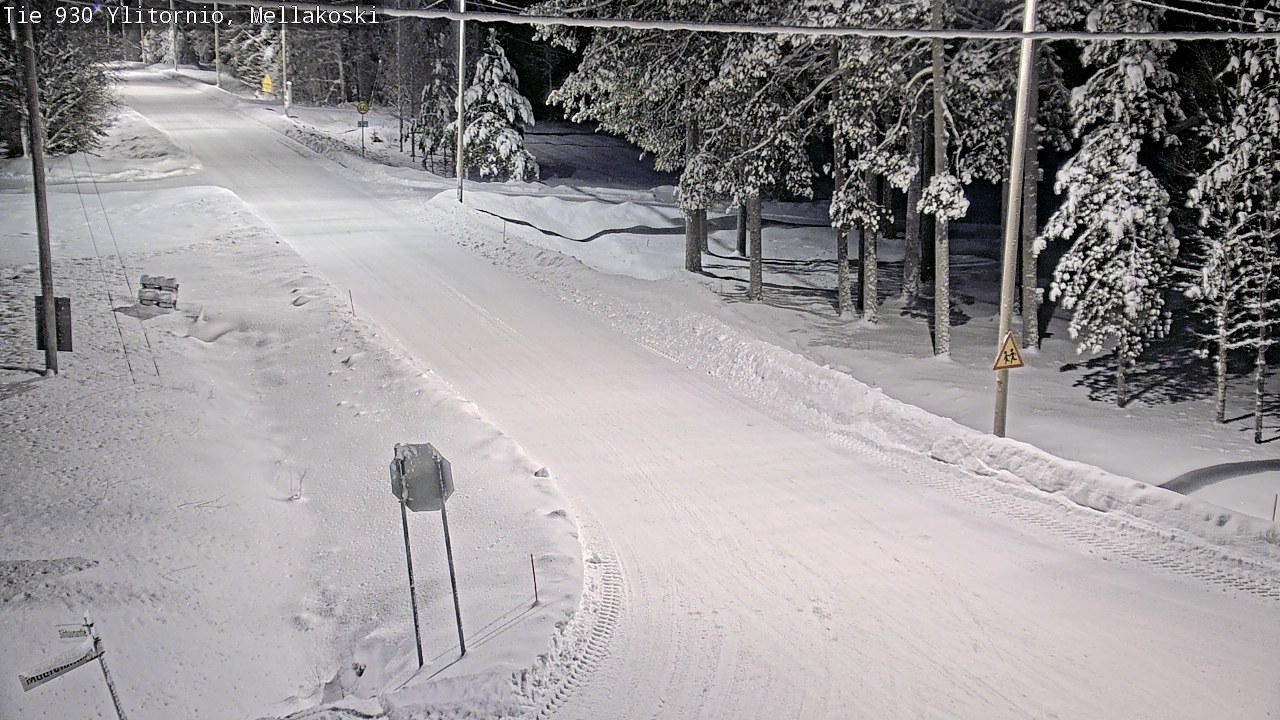 Weather Camera Image Väg 83 Övertorneå, Mellakoski, Ylitornio, Lappi