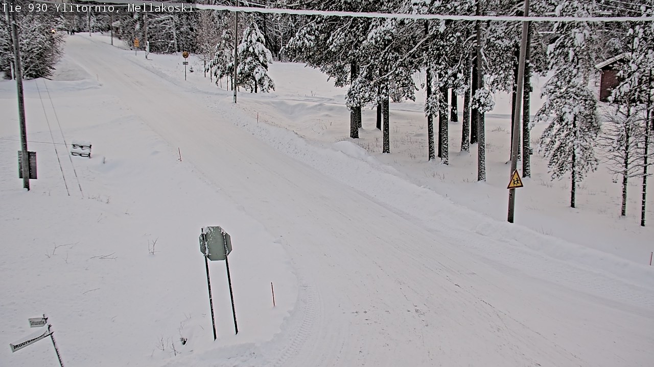 Weather Camera Image Väg 83 Övertorneå, Mellakoski, Ylitornio, Lappi