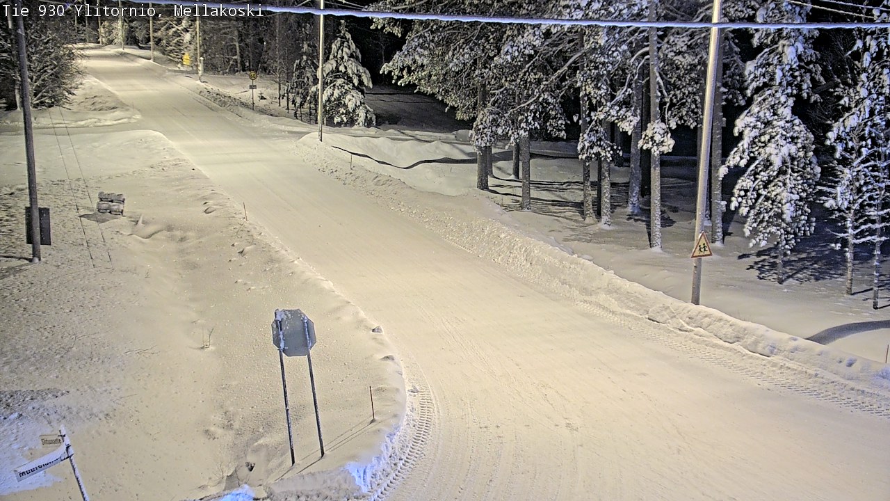 Weather Camera Image Väg 83 Övertorneå, Mellakoski, Ylitornio, Lappi
