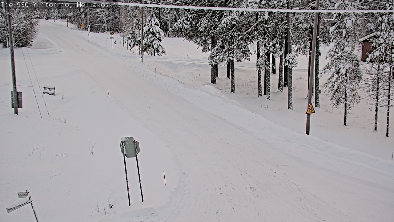 Weather Camera Image Väg 83 Övertorneå, Mellakoski, Ylitornio, Lappi