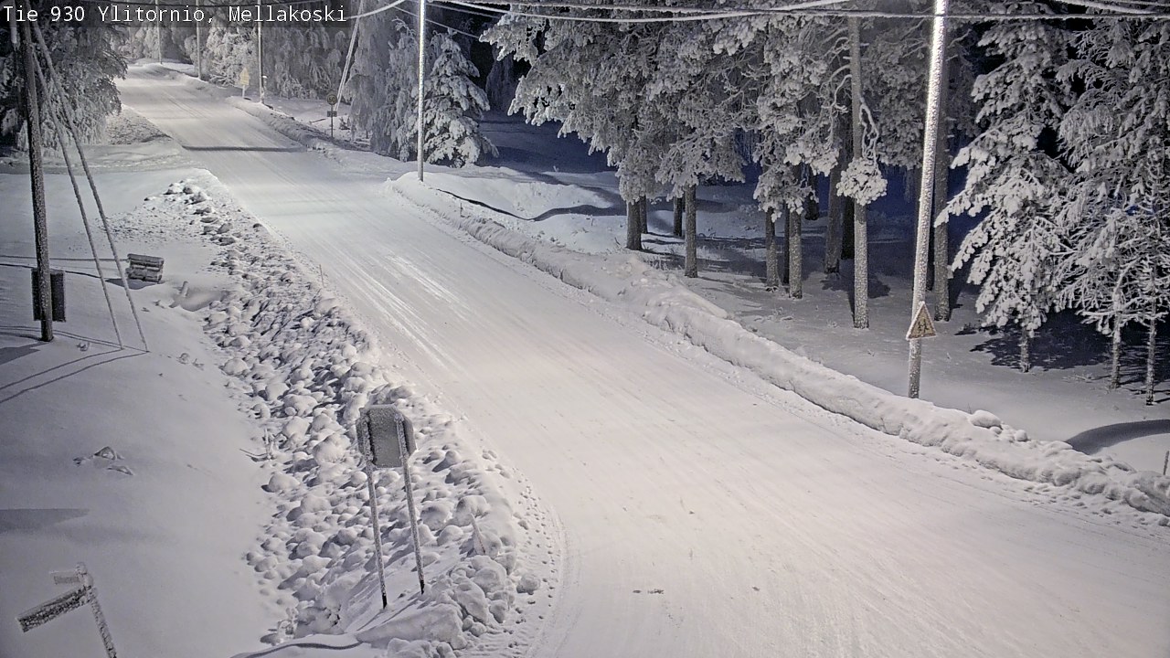 Weather Camera Image Road 83 Ylitornio, Mellakoski, Ylitornio, Lappi