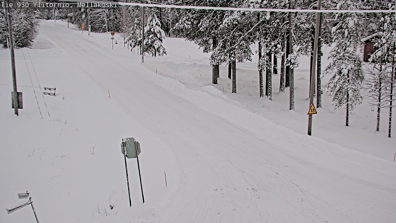 Weather Camera Image Väg 83 Övertorneå, Mellakoski, Ylitornio, Lappi