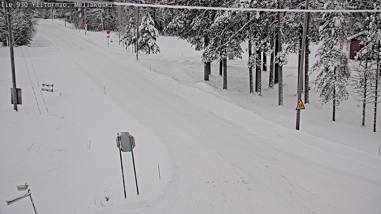 Weather Camera Image Väg 83 Övertorneå, Mellakoski, Ylitornio, Lappi