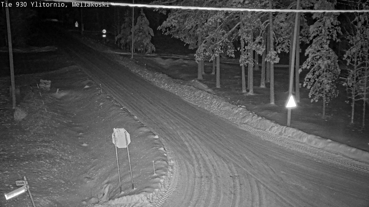 Weather Camera Image Väg 83 Övertorneå, Mellakoski, Ylitornio, Lappi