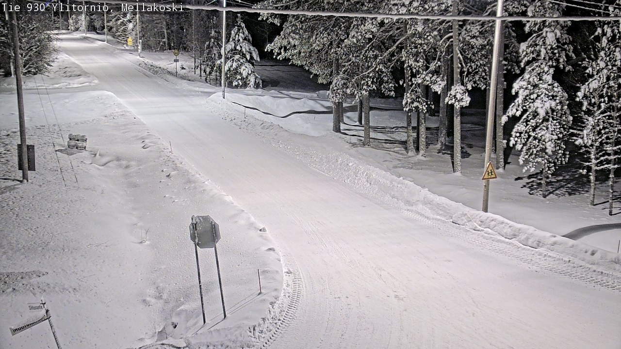 Weather Camera Image Väg 83 Övertorneå, Mellakoski, Ylitornio, Lappi