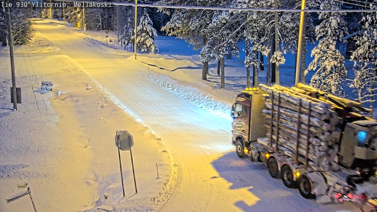 Weather Camera Image Väg 83 Övertorneå, Mellakoski, Ylitornio, Lappi