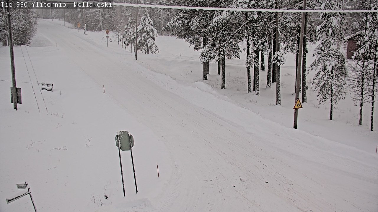 Weather Camera Image Väg 83 Övertorneå, Mellakoski, Ylitornio, Lappi