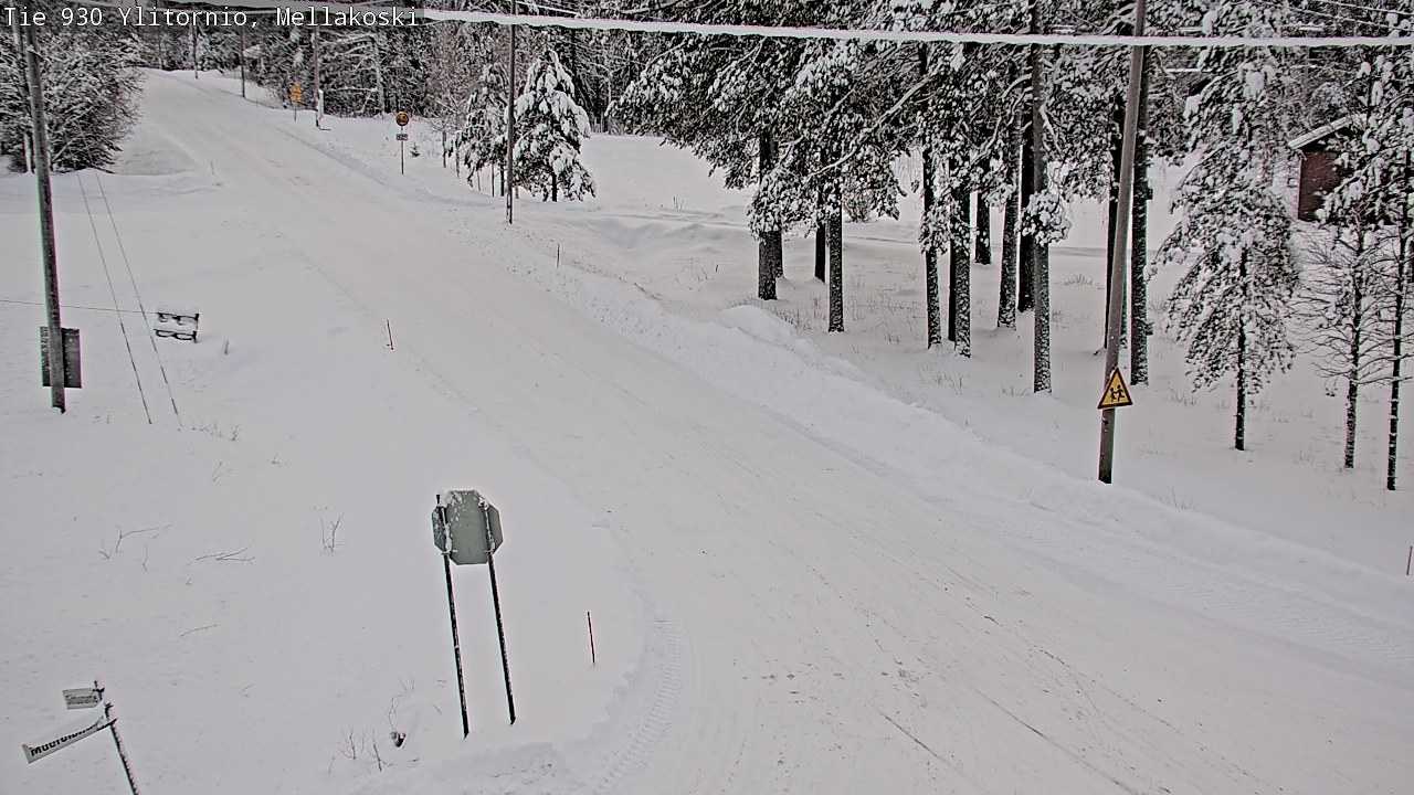 Weather Camera Image Väg 83 Övertorneå, Mellakoski, Ylitornio, Lappi