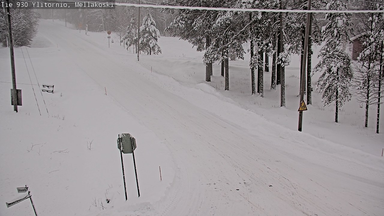 Weather Camera Image Väg 83 Övertorneå, Mellakoski, Ylitornio, Lappi