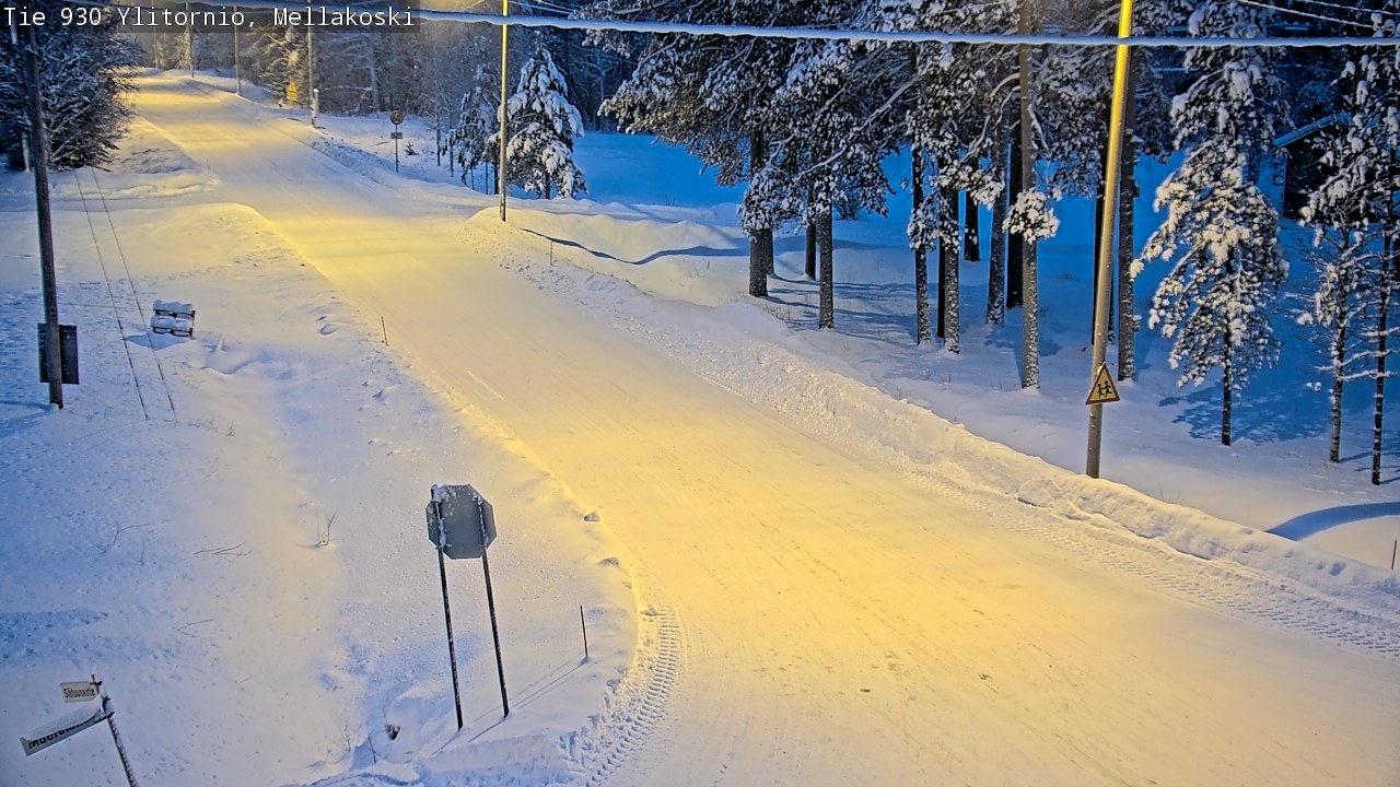 Weather Camera Image Väg 83 Övertorneå, Mellakoski, Ylitornio, Lappi