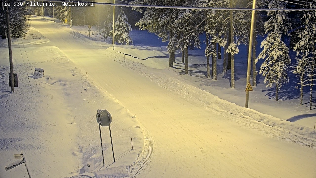 Weather Camera Image Väg 83 Övertorneå, Mellakoski, Ylitornio, Lappi