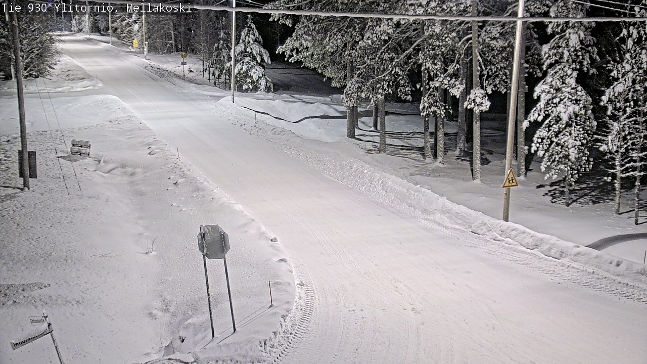 Weather Camera Image Väg 83 Övertorneå, Mellakoski, Ylitornio, Lappi