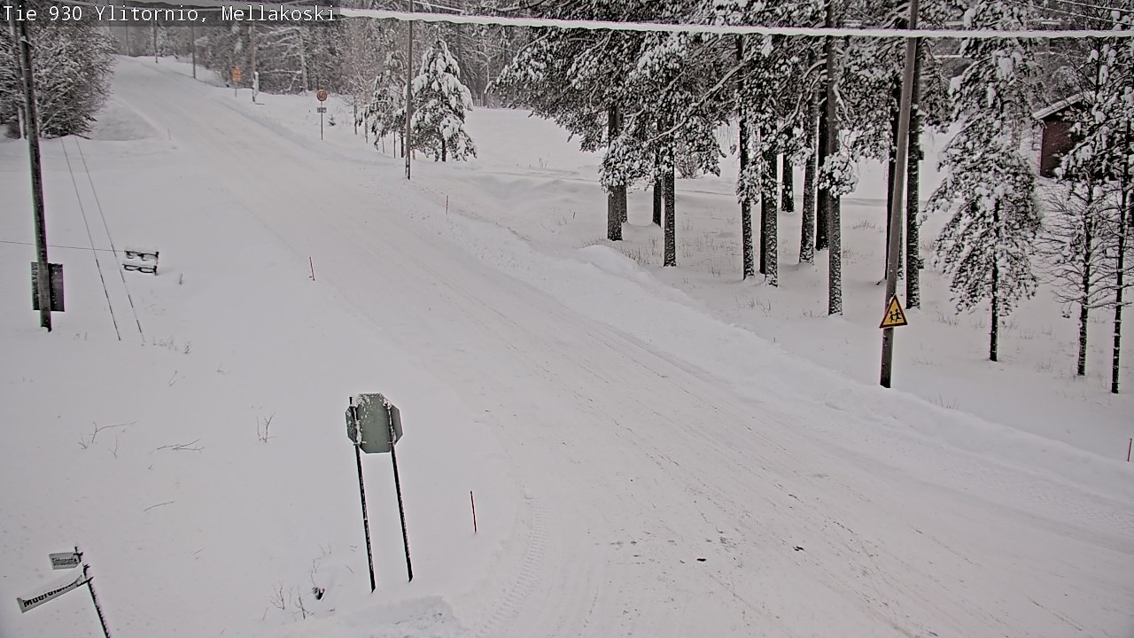 Weather Camera Image Väg 83 Övertorneå, Mellakoski, Ylitornio, Lappi