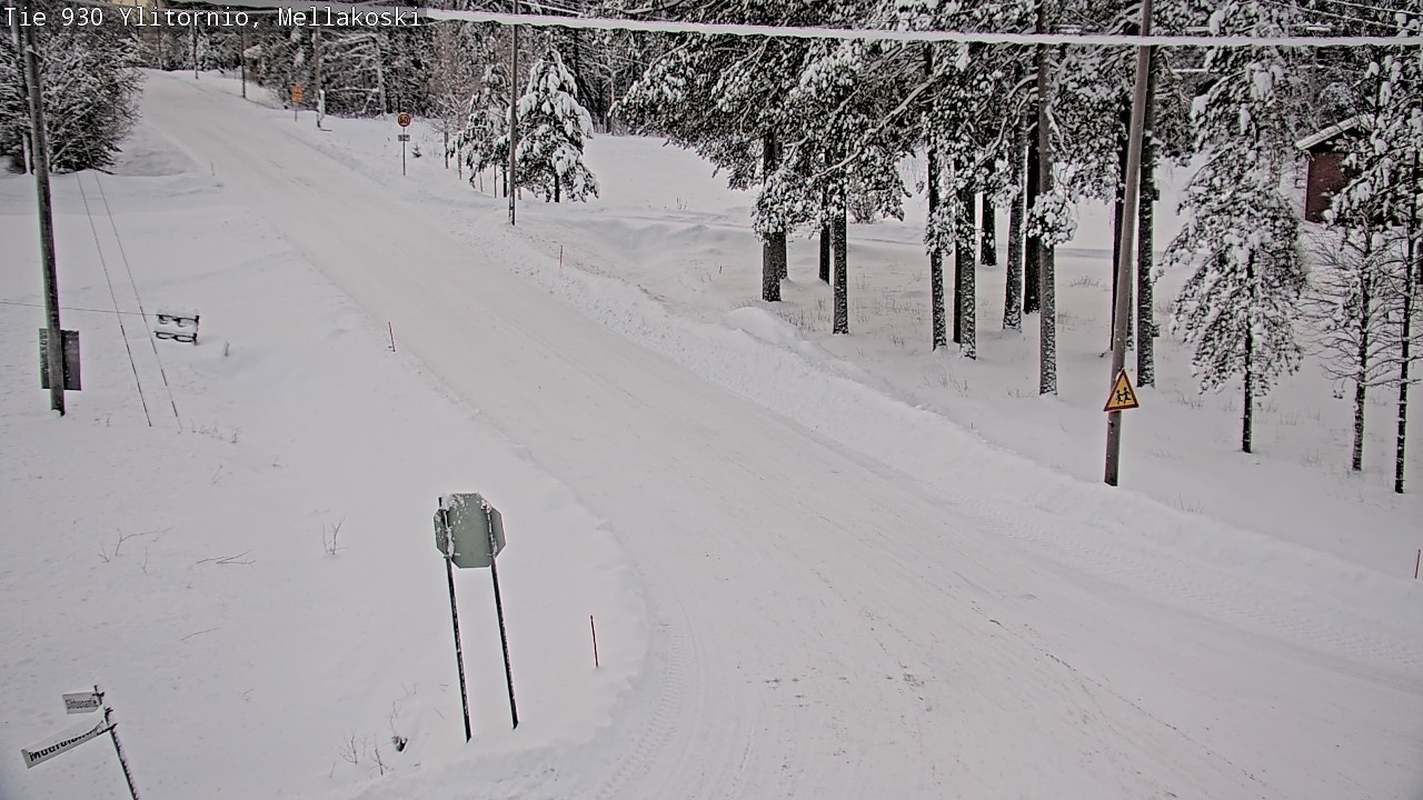 Weather Camera Image Väg 83 Övertorneå, Mellakoski, Ylitornio, Lappi