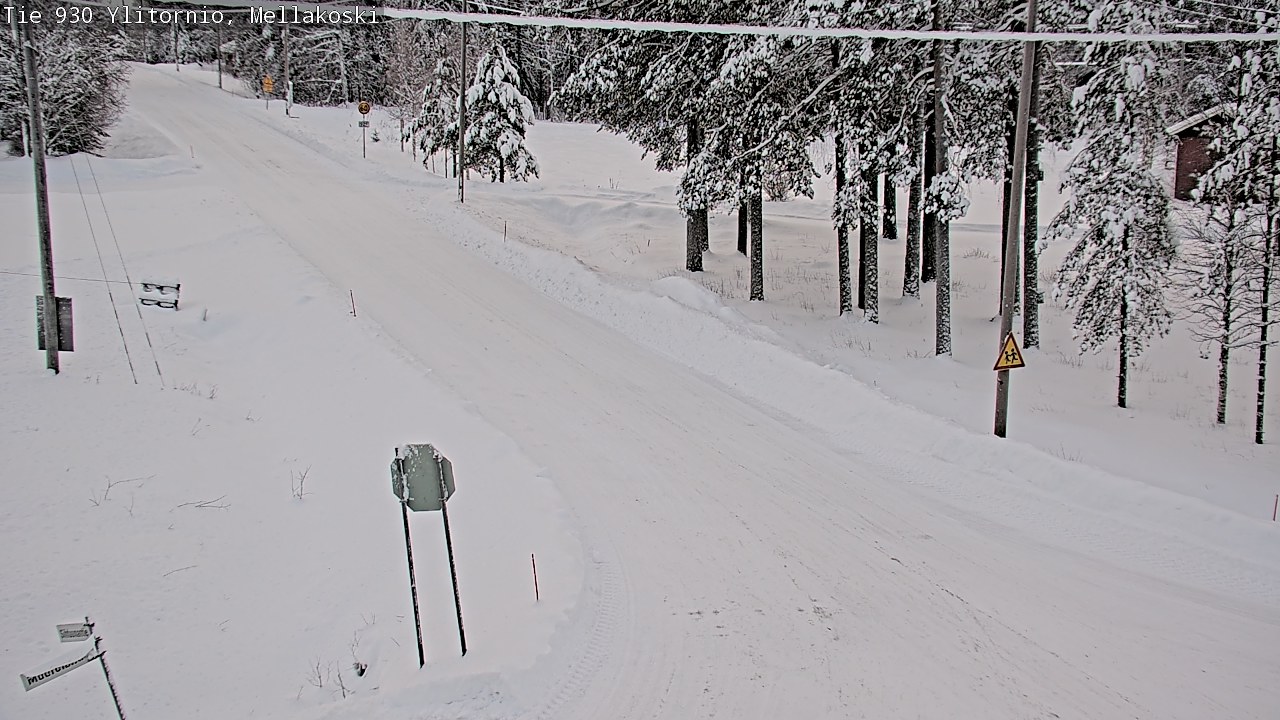 Weather Camera Image Väg 83 Övertorneå, Mellakoski, Ylitornio, Lappi