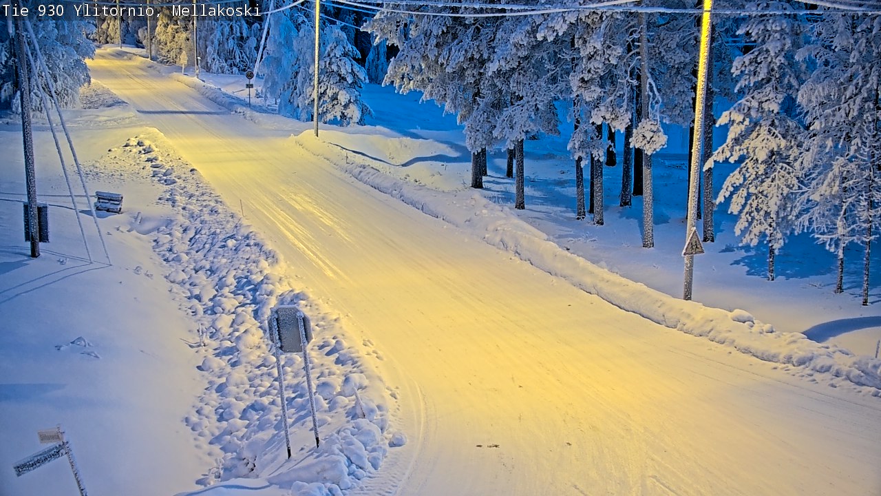 Weather Camera Image Road 83 Ylitornio, Mellakoski, Ylitornio, Lappi