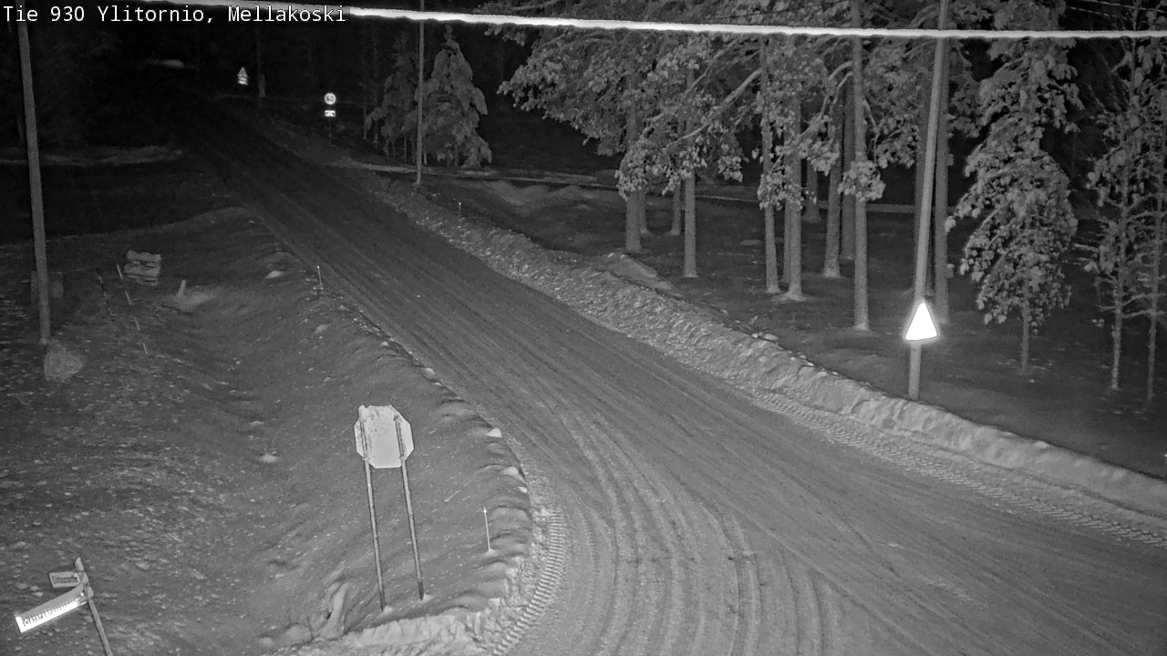 Weather Camera Image Väg 83 Övertorneå, Mellakoski, Ylitornio, Lappi