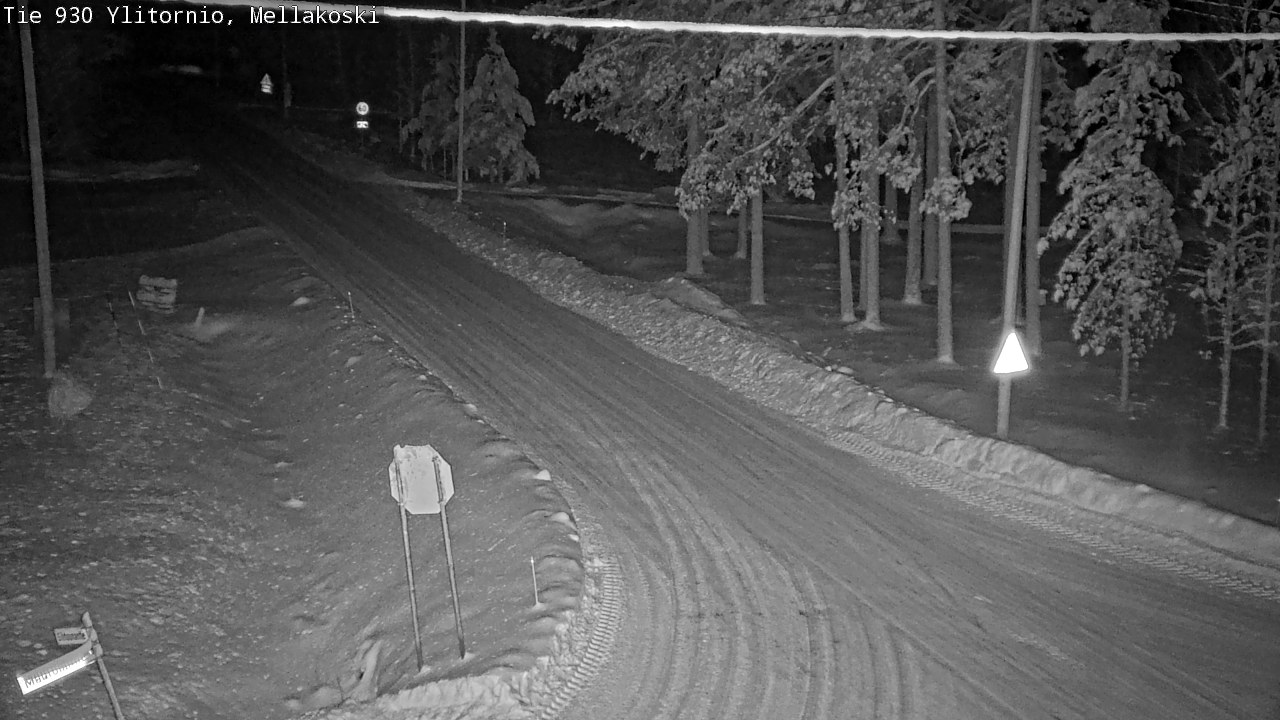Weather Camera Image Väg 83 Övertorneå, Mellakoski, Ylitornio, Lappi