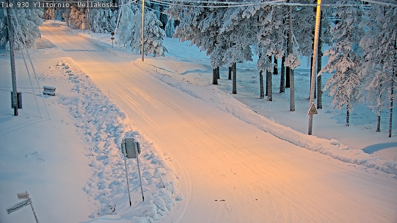 Weather Camera Image Road 83 Ylitornio, Mellakoski, Ylitornio, Lappi