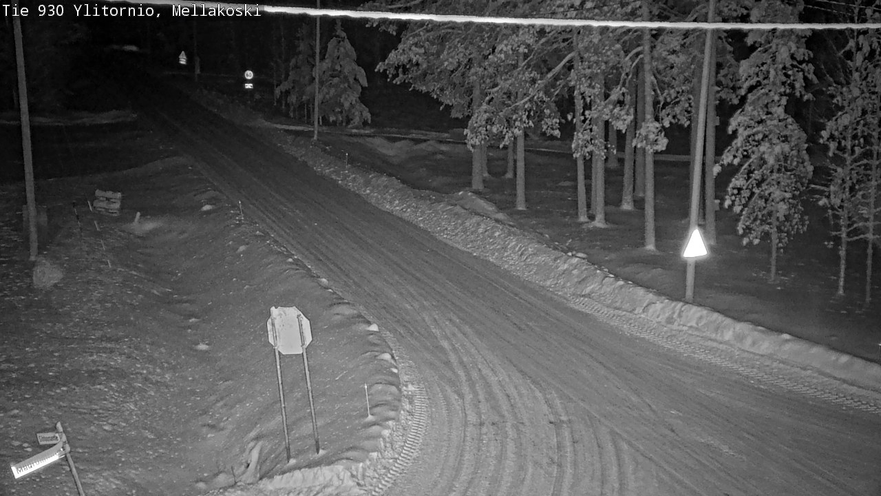 Weather Camera Image Väg 83 Övertorneå, Mellakoski, Ylitornio, Lappi