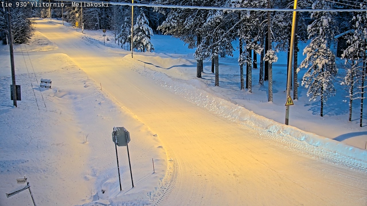 Weather Camera Image Väg 83 Övertorneå, Mellakoski, Ylitornio, Lappi