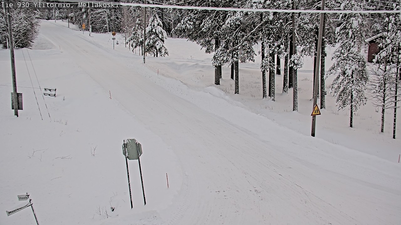 Weather Camera Image Väg 83 Övertorneå, Mellakoski, Ylitornio, Lappi