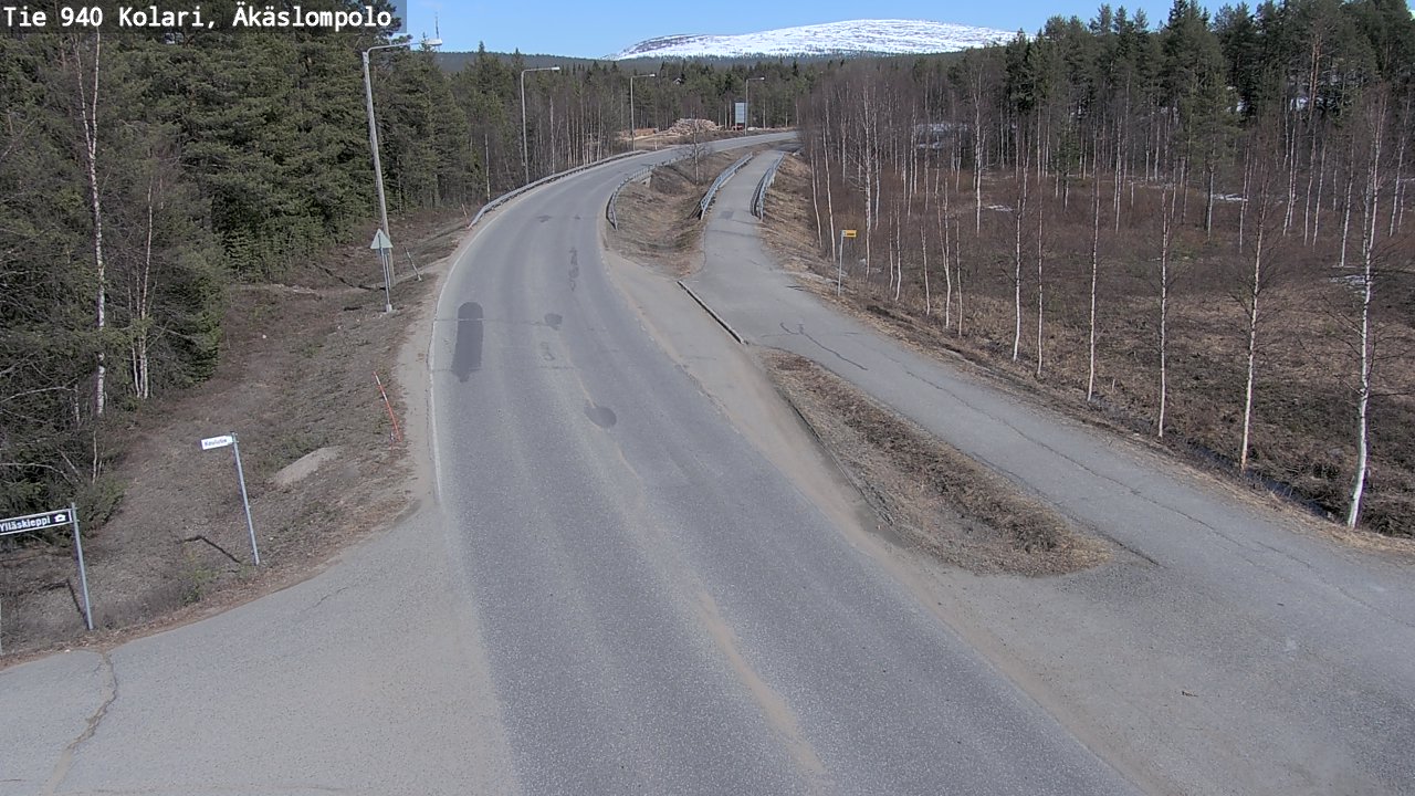 Weather Camera Image Väg 940 Kolari, Äkäslompolo, Kolari, Lappi