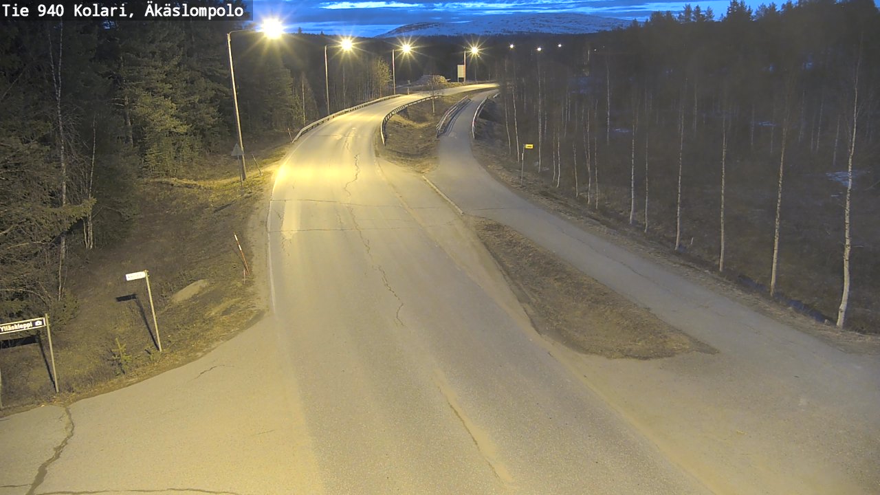 Weather Camera Image Väg 940 Kolari, Äkäslompolo, Kolari, Lappi