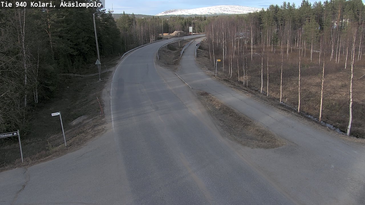 Weather Camera Image Väg 940 Kolari, Äkäslompolo, Kolari, Lappi