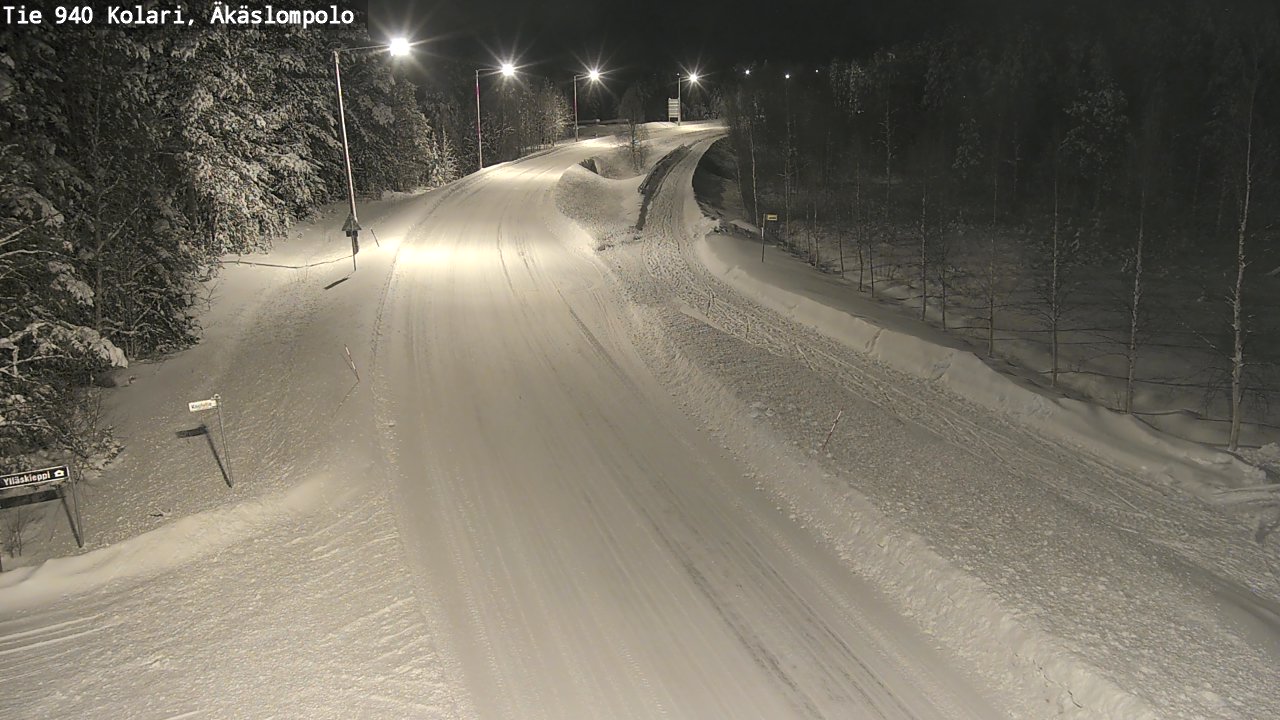 Weather Camera Image Road 940 Kolari, Äkäslompolo, Kolari, Lappi