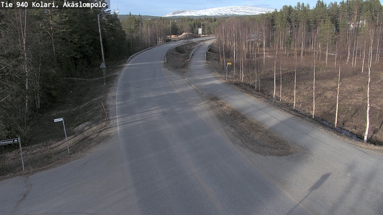 Weather Camera Image Väg 940 Kolari, Äkäslompolo, Kolari, Lappi