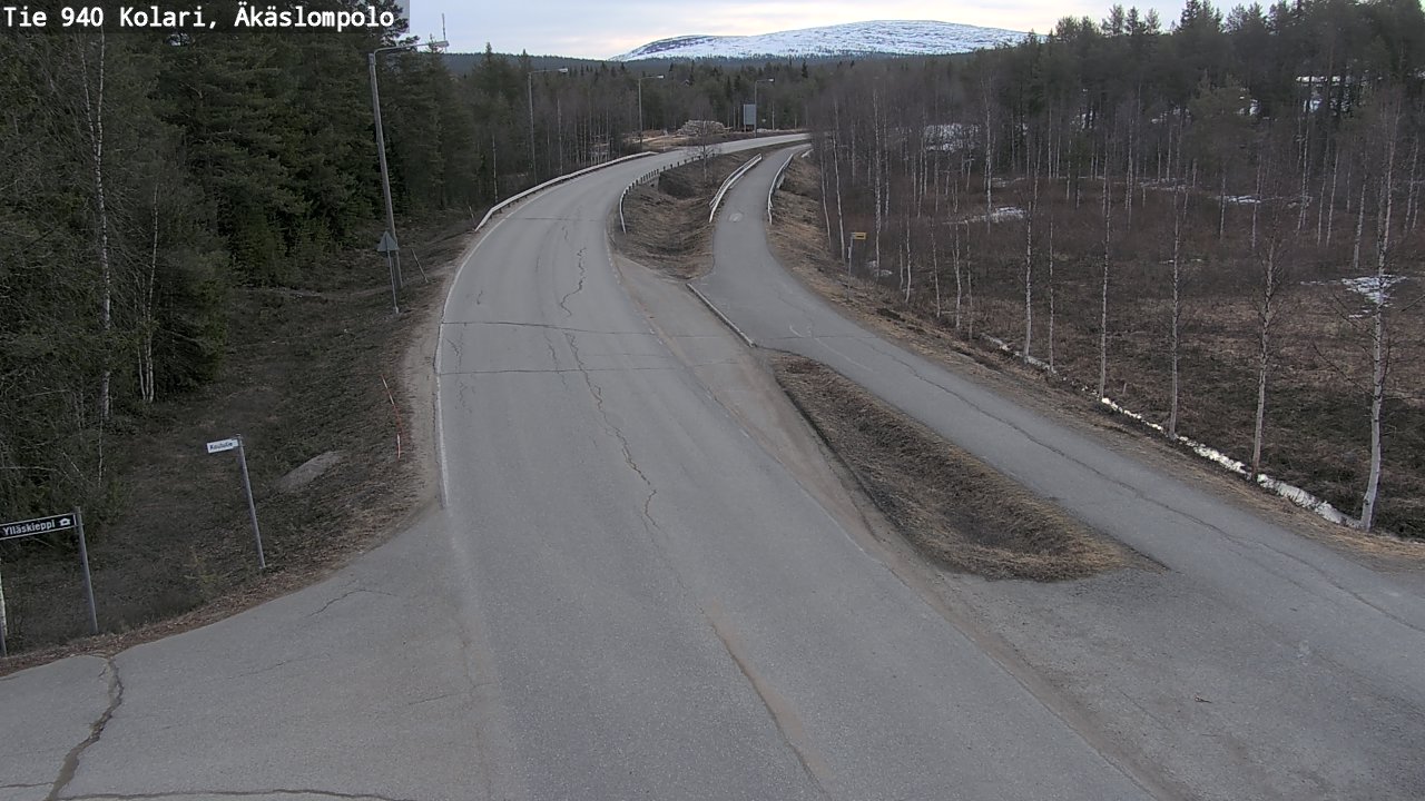 Weather Camera Image Väg 940 Kolari, Äkäslompolo, Kolari, Lappi