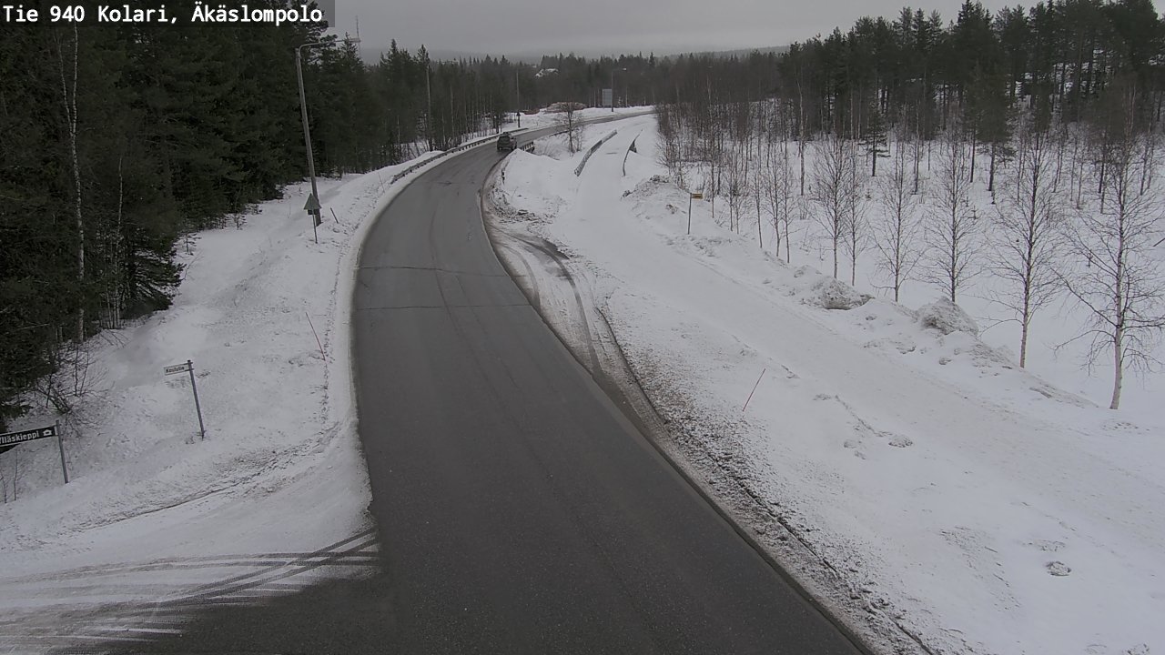 Weather Camera Image Road 940 Kolari, Äkäslompolo, Kolari, Lappi