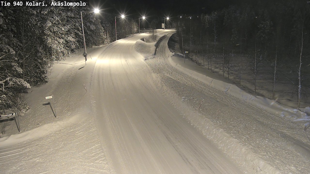 Weather Camera Image Road 940 Kolari, Äkäslompolo, Kolari, Lappi