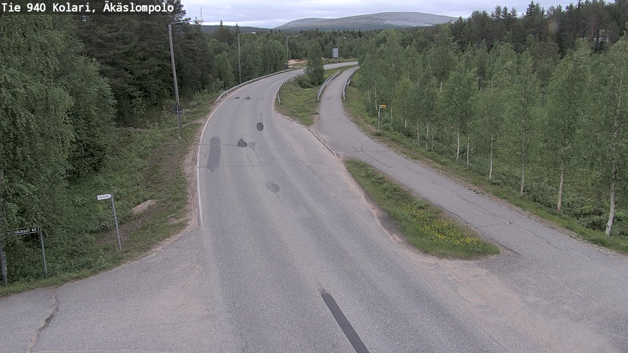 Weather Camera Image Väg 940 Kolari, Äkäslompolo, Kolari, Lappi