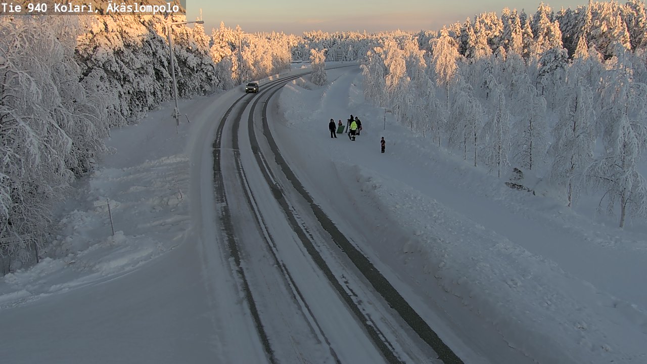 Weather Camera Image Väg 940 Kolari, Äkäslompolo, Kolari, Lappi