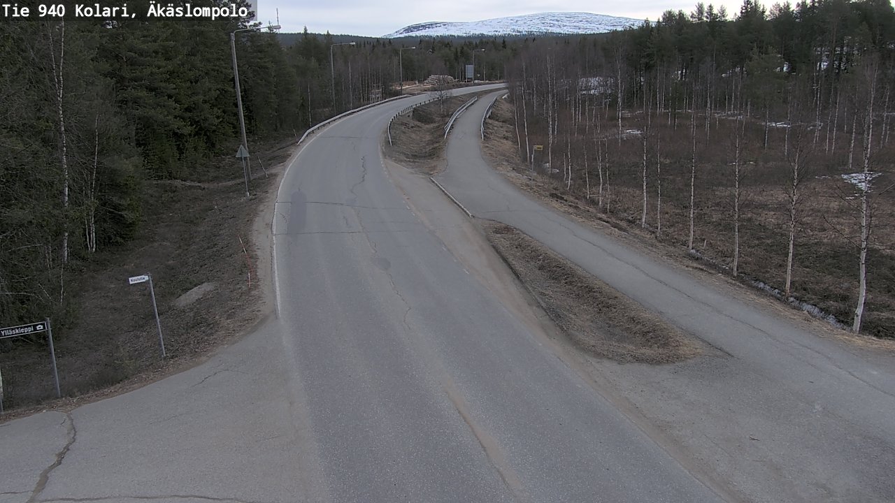 Weather Camera Image Väg 940 Kolari, Äkäslompolo, Kolari, Lappi