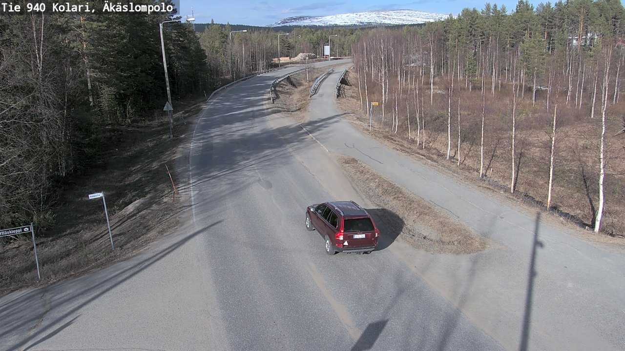 Weather Camera Image Väg 940 Kolari, Äkäslompolo, Kolari, Lappi