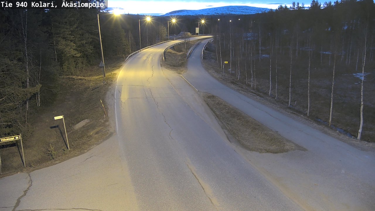 Weather Camera Image Väg 940 Kolari, Äkäslompolo, Kolari, Lappi