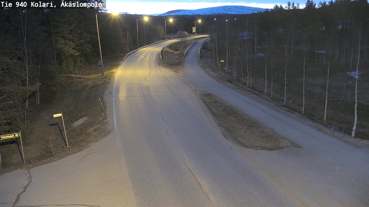 Weather Camera Image Väg 940 Kolari, Äkäslompolo, Kolari, Lappi
