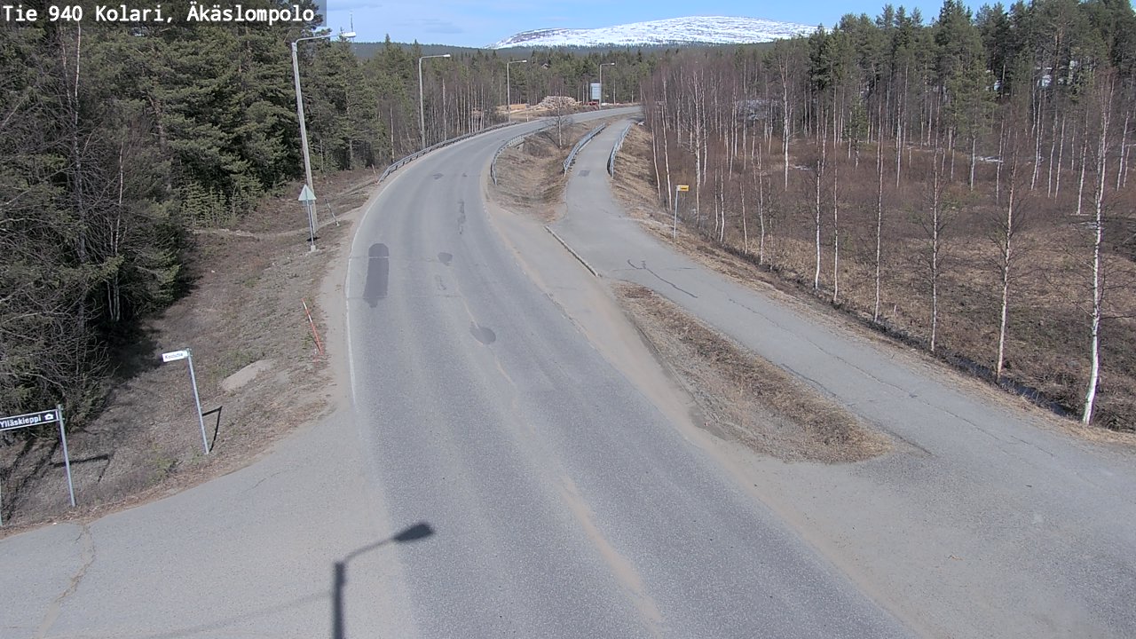 Weather Camera Image Väg 940 Kolari, Äkäslompolo, Kolari, Lappi